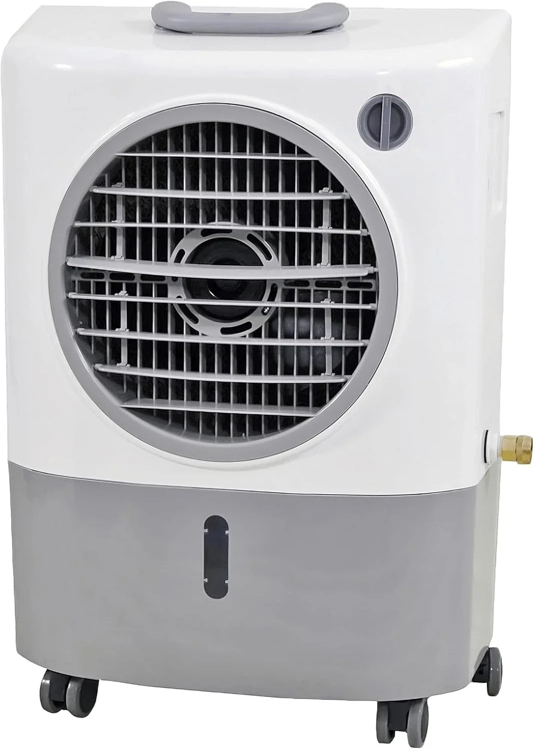 Hessaire Evaporative Air Cooler, 1300 CFM, 2-Speed Fan, 4.8-Gallon Tank, 53.4 dB, 500 Sq. Ft., White - MC18M