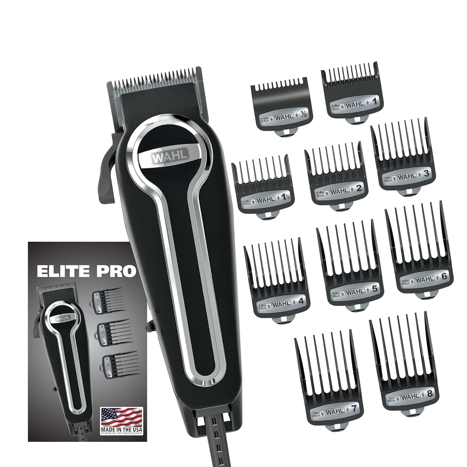 Wahl Elite Pro Corded Home Haircut And Grooming Kit For Men - 79602M