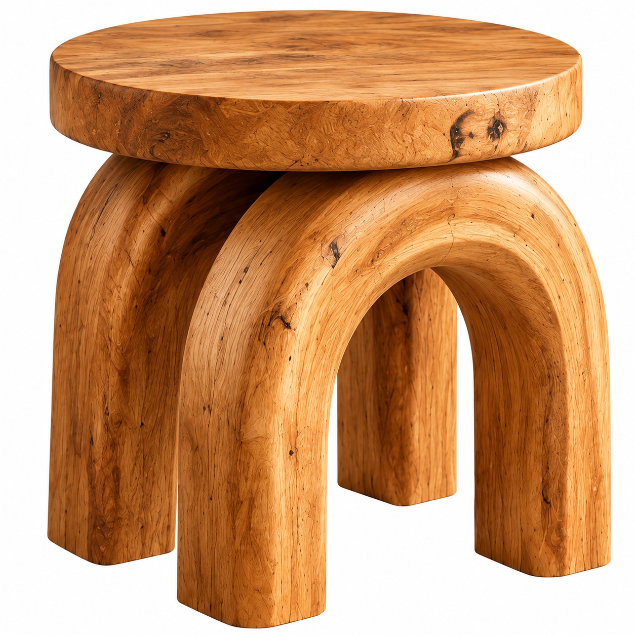Arco Nature – Sculptural Arch Wooden Side Table