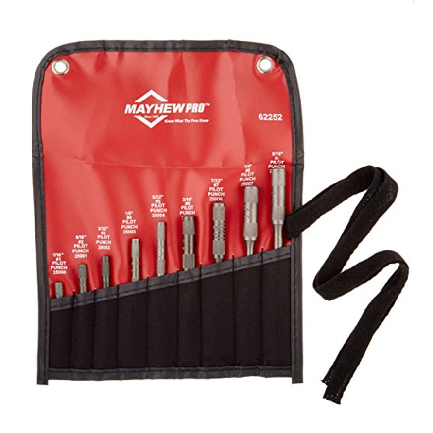 Mayhew 62252 – 9pc Pro Pilot Punch Kit